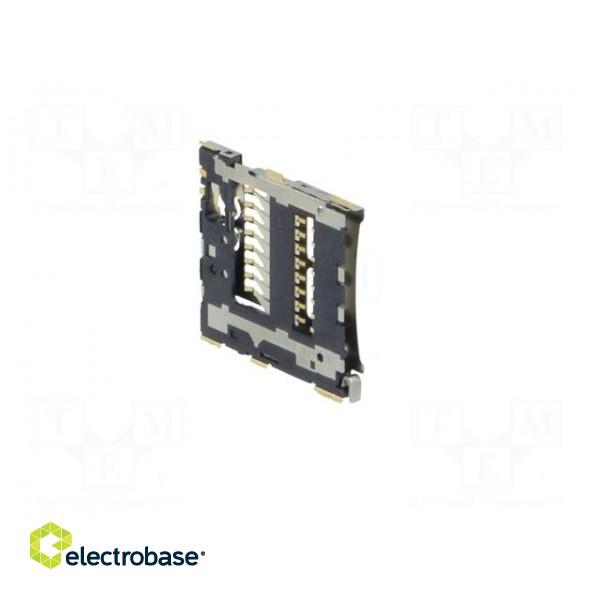 Connector: for cards | SD Micro | without card tray | SMT | PIN: 8 image 8