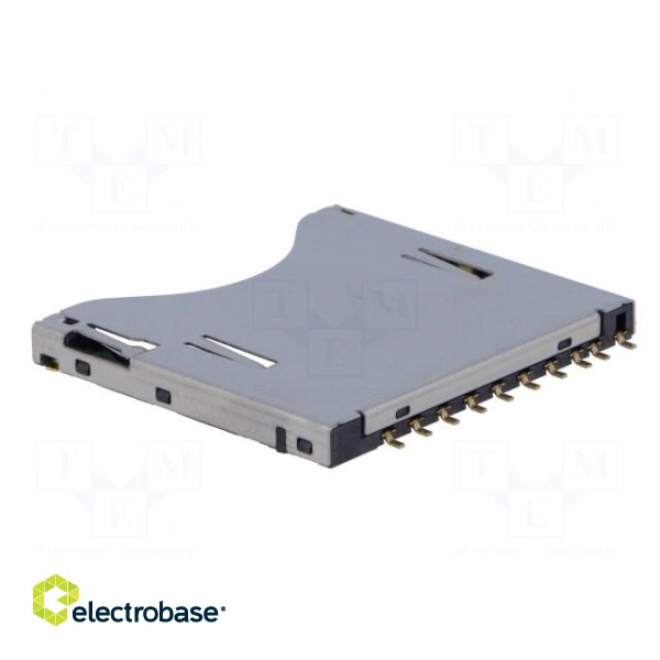 Connector: for cards | SD | push-push | SMT | gold-plated image 4