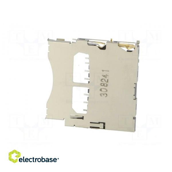 Connector: for cards | SD | shielded,push-push | SMT | gold-plated image 3