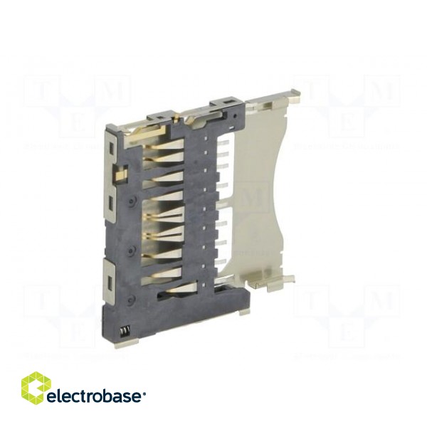 Connector: for cards | SD | shielded,push-push | SMT | gold-plated image 6