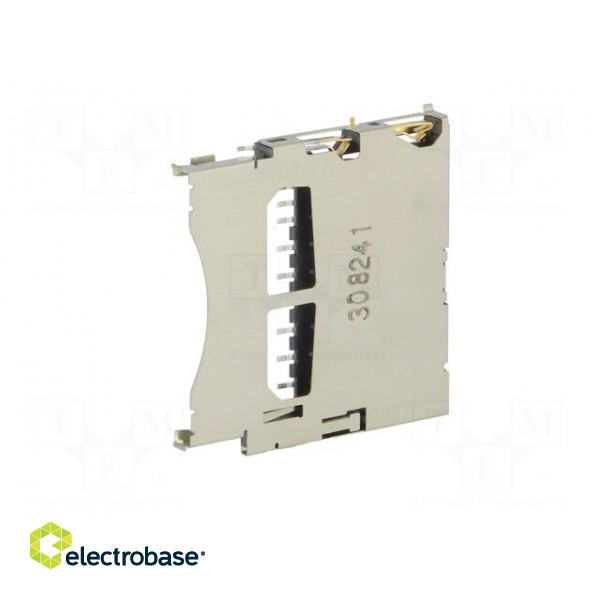 Connector: for cards | SD | shielded,push-push | SMT | gold-plated image 2