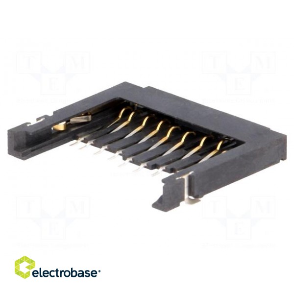 Connector: for cards | SD | without ejector | SMT | gold-plated | 3.4mm image 1