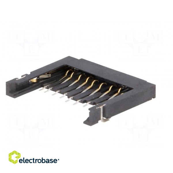 Connector: for cards | SD | without ejector | SMT | gold-plated | 3.4mm image 2