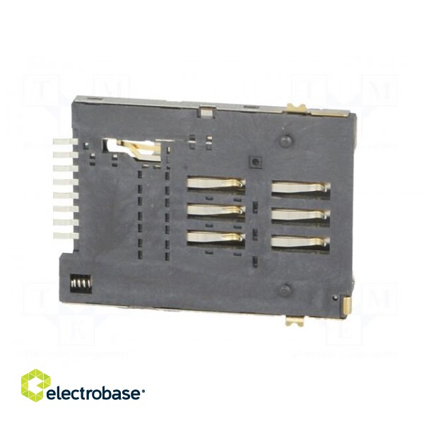 Connector: for cards | SIM | push-push | SMD | gold-plated | PIN: 6 | 250V image 8