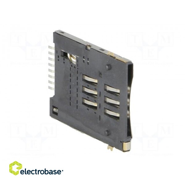 Connector: for cards | SIM | push-push | SMD | gold-plated | PIN: 6 | 250V image 9