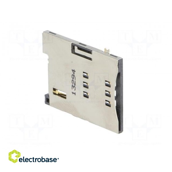 Connector: for cards | SIM | push-push | SMT | gold-plated | 500mA image 4