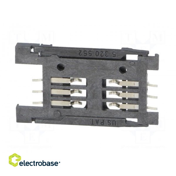 Connector: for cards | SIM | with hinged holder | SMT | PIN: 6 | 2.5mm image 7