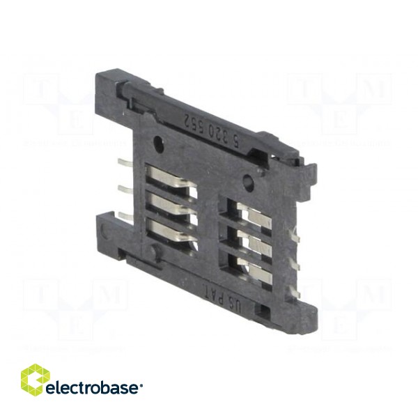 Connector: for cards | SIM | with hinged holder | SMT | PIN: 6 | 2.5mm paveikslėlis 8