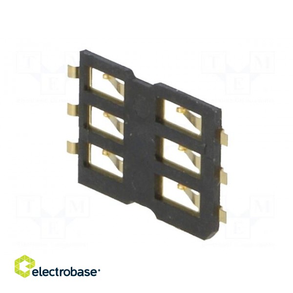 Connector: for cards | SIM | without ejector,without cover | SMT paveikslėlis 8