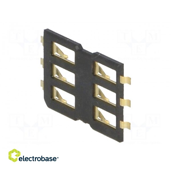 Connector: for cards | SIM | without ejector,without cover | SMT image 4