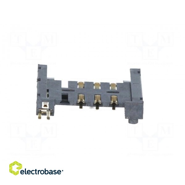 Connector: for cards | SIM | without ejector | SMT | gold flash | PIN: 6 paveikslėlis 9