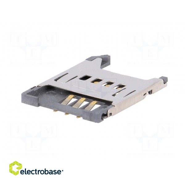 Connector: for cards | SIM | without ejector,with cover | SMT | PIN: 6 paveikslėlis 2
