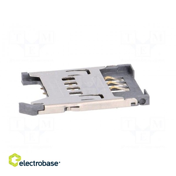 Connector: for cards | SIM | without ejector,with cover | SMT | PIN: 6 image 7