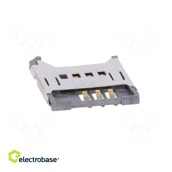 Connector: for cards | SIM | without ejector,with cover | SMT | PIN: 6 paveikslėlis 9