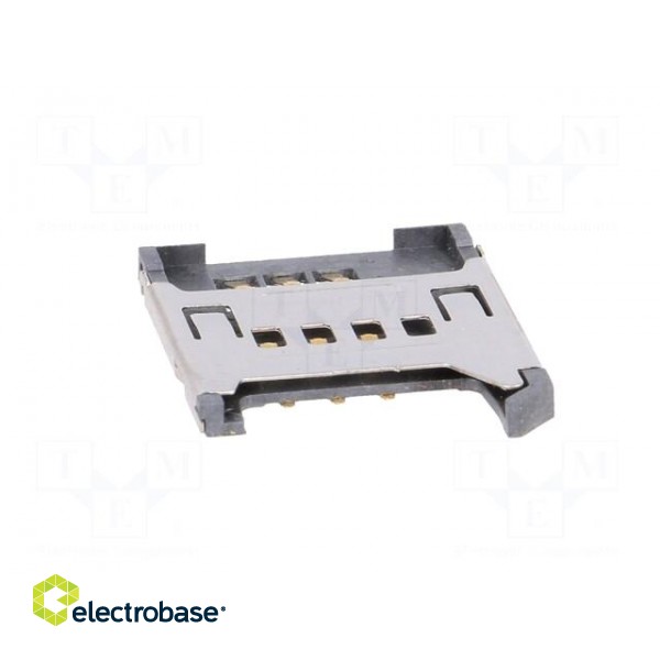 Connector: for cards | SIM | without ejector,with cover | SMT | PIN: 6 image 5