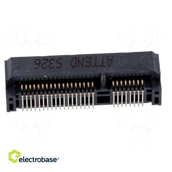 Connector: PCI Express mini | horizontal | SMT | gold-plated | PIN: 52 image 3