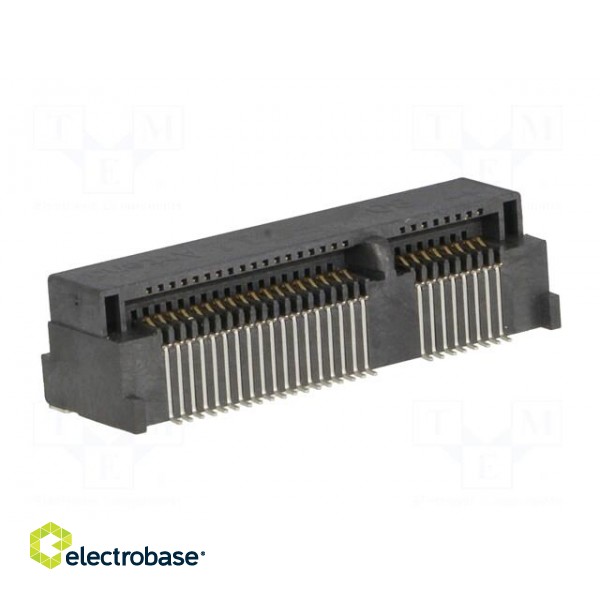 Connector: PCI Express mini | horizontal | SMT | gold-plated | PIN: 52 image 2