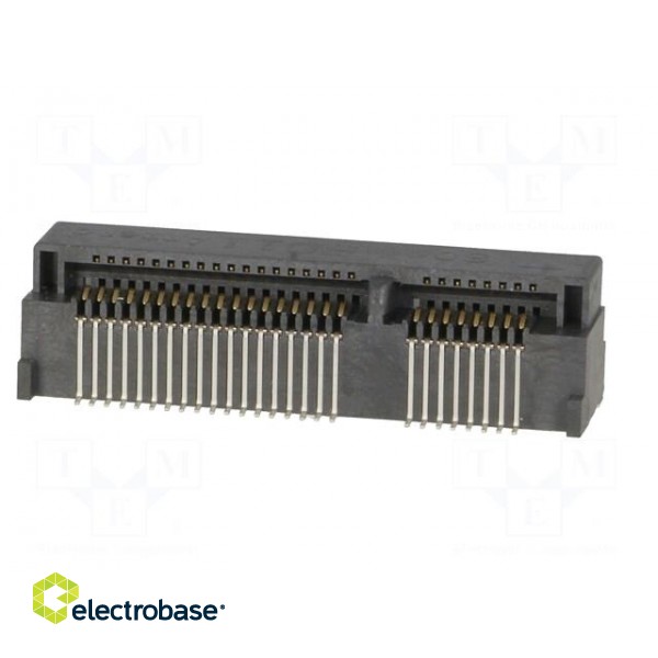 Connector: PCI Express mini | horizontal | SMT | gold-plated | PIN: 52 image 3
