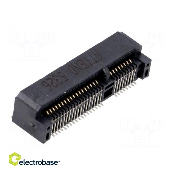 Connector: PCI Express mini | horizontal | SMT | gold-plated | PIN: 52 image 2