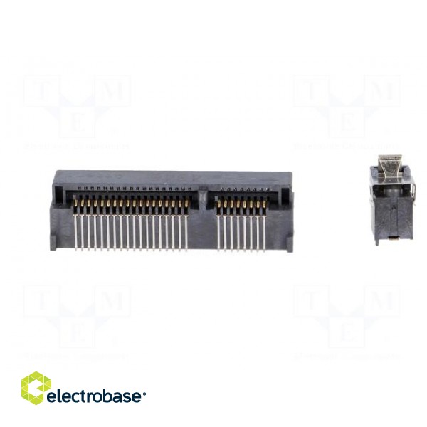 Connector: PCI Express mini | horizontal | SMT | gold-plated | PIN: 52 paveikslėlis 3