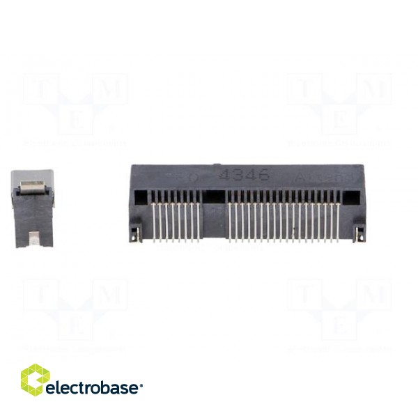 Connector: PCI Express mini | horizontal | SMT | gold-plated | PIN: 52 paveikslėlis 7