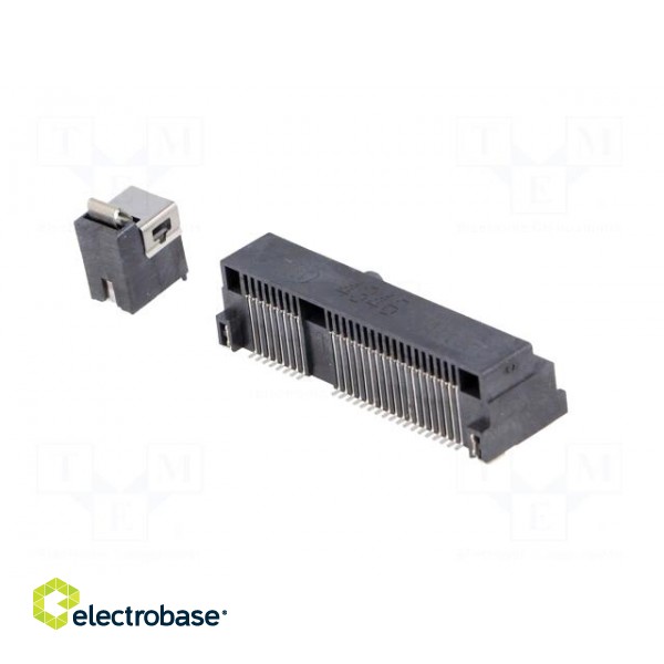 Connector: PCI Express mini | horizontal | SMT | gold-plated | PIN: 52 paveikslėlis 8