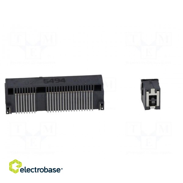 Connector: PCI Express mini | horizontal | SMT | gold-plated | PIN: 52 paveikslėlis 5