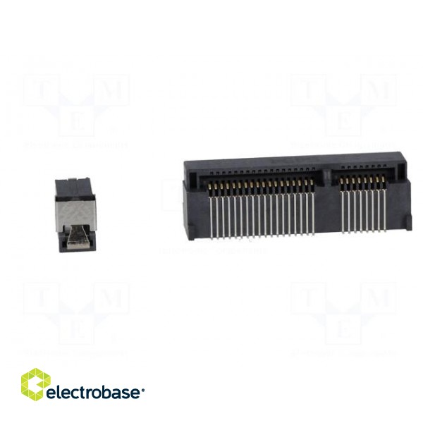 Connector: PCI Express mini | horizontal | SMT | gold-plated | PIN: 52 paveikslėlis 9