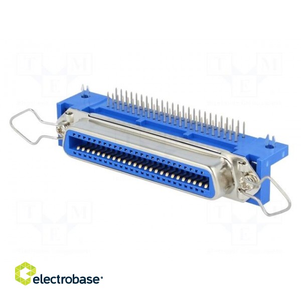 Connector: Centronics | socket | female | PIN: 50 | THT | angled 90° image 1