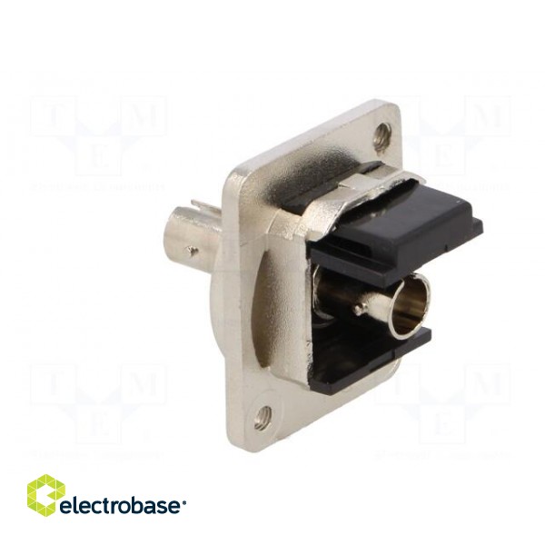 Connector: fiber optic | coupler | ST,both sides | Mat: metal фото 4