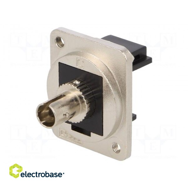 Connector: fiber optic | coupler | ST,both sides | Mat: metal фото 1