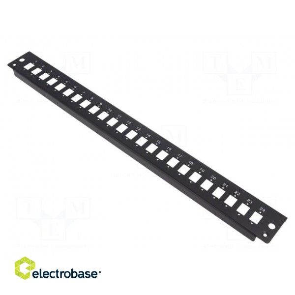 Connector: fiber optic | patch panel | RACK | Colour: black | Size: 19" image 1