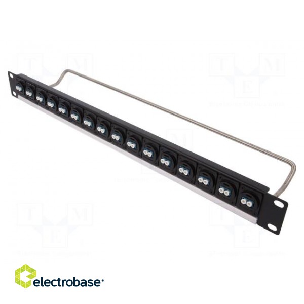Connector: fiber optic | patch panel | screw | Size: 19",1U фото 1