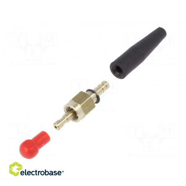 Connector: fiber optic | plug | FSMA | for cable | clamp | POF 2,2mm image 1