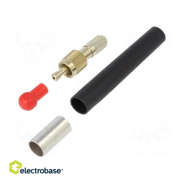 Connector: fiber optic | plug | FSMA | for cable | clamp | POF 6,0mm