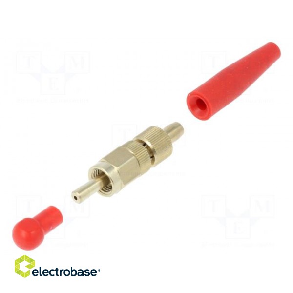 Connector: fiber optic | plug | FSMA | for cable | crimped image 1
