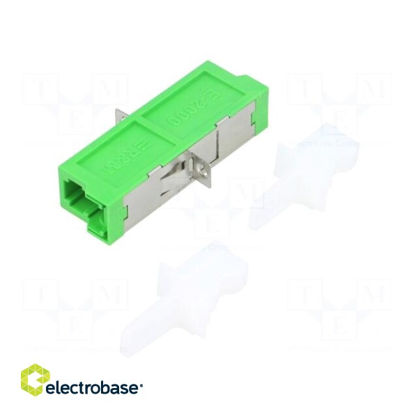 Connector: fiber optic | socket,coupler | E2000/APC | female | ways: 1 фото 1