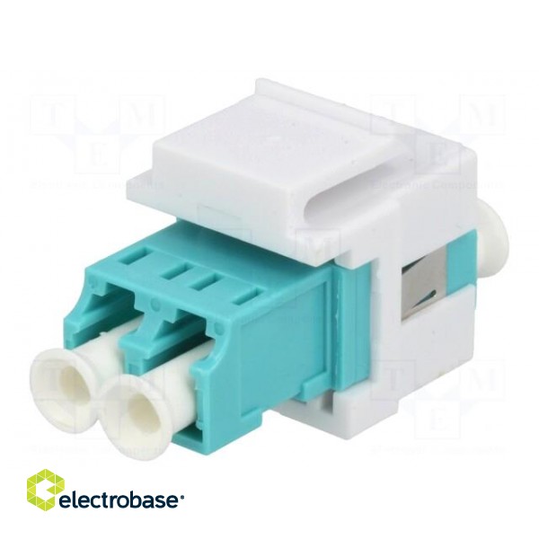 Connector: fiber optic | socket,coupler | both sides,LC | female фото 1