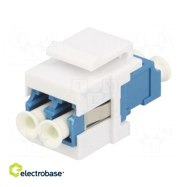 Connector: fiber optic | socket,coupler | both sides,LC | female фото 1