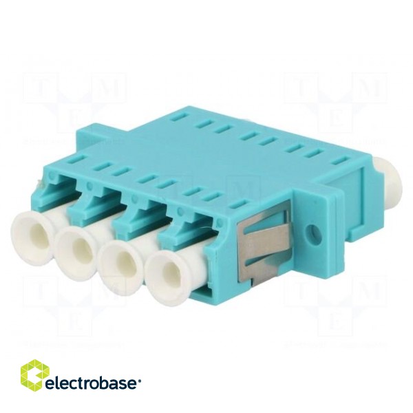Connector: fiber optic | socket,coupler | quad multi mode | female image 1