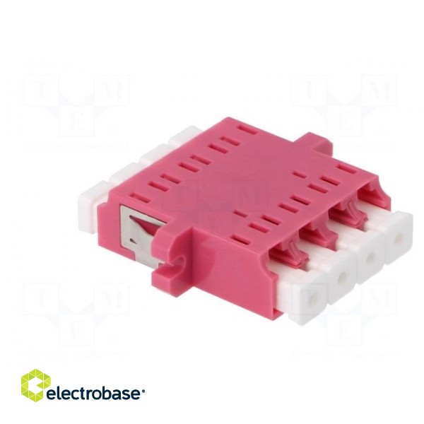 Connector: fiber optic | socket,coupler | quad,multi mode (MM) | LC фото 4