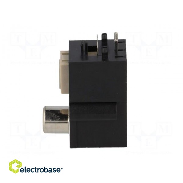 Connector: optical (Toslink) + RCA | with cover | angled 90° | THT фото 3