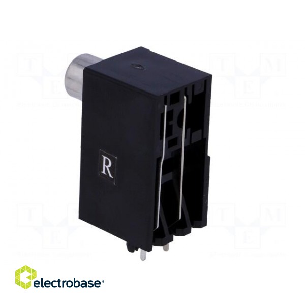 Connector: optical (Toslink) + RCA | with cover | angled 90° | THT image 4
