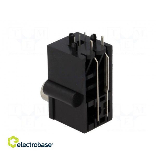 Connector: optical (Toslink) + RCA | with cover | angled 90° | THT фото 4