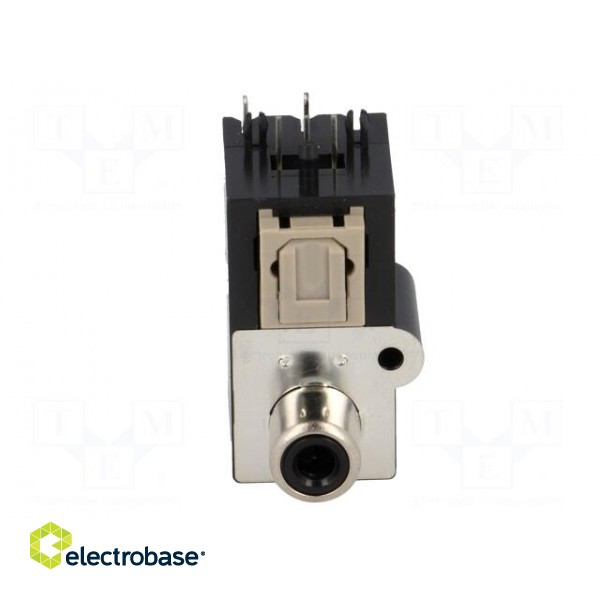 Connector: optical (Toslink) + RCA | with cover | angled 90° | THT фото 9