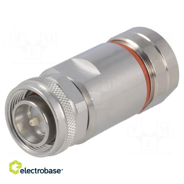 Connector: 4.3-10 | male | for cable | straight | plug | 50Ω | IP68 | clamp image 1