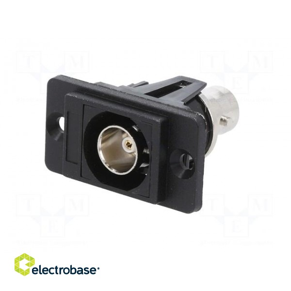 Coupler | BNC socket,both sides | 75Ω | silver | Mat: plastic | 29mm image 2