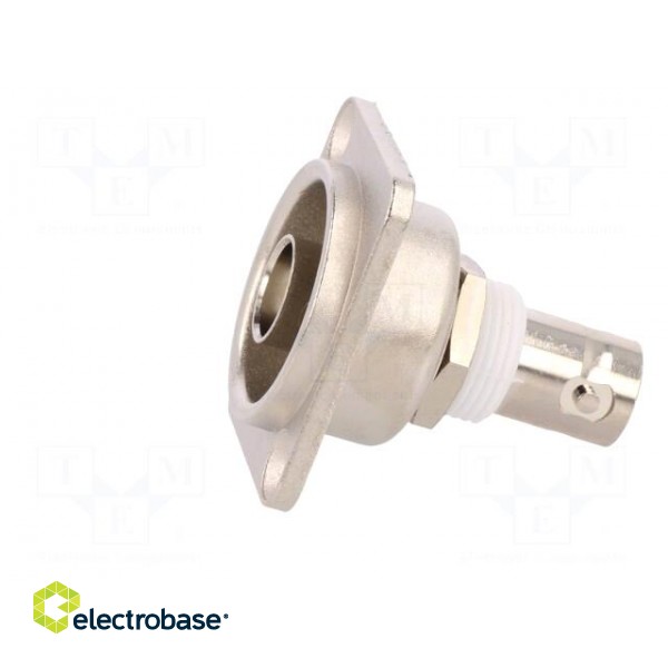 Coupler | BNC socket,both sides | insulated | 50Ω | silver | Series: FT image 3