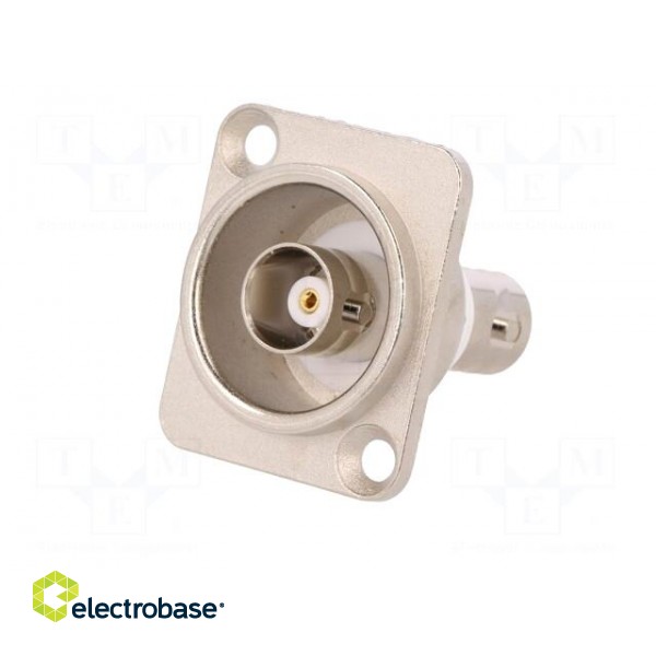 Coupler | BNC socket,both sides | insulated | 50Ω | silver | Series: FT фото 2