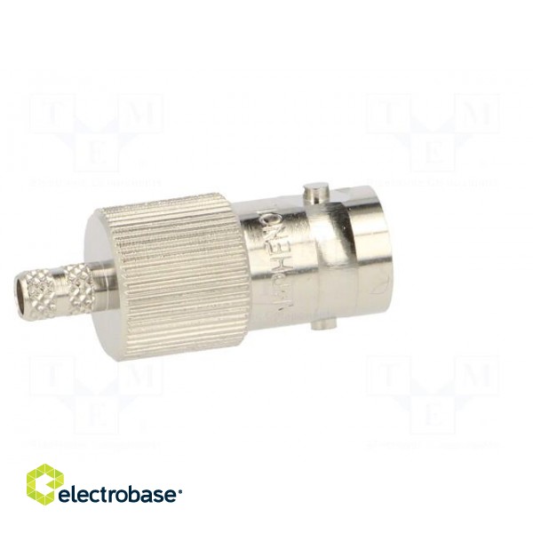 Connector: BNC | plug | female | straight | 75Ω | crimped | for cable | POM paveikslėlis 8